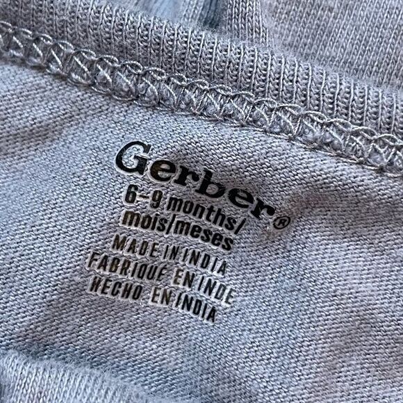 5 for $25🔥Gerber Zip Front Bly Footie Pajama Baby Boy Size 6-9 Months - Picture 3 of 5